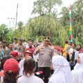 Program Presiden, Kapolres Kepulauan Resmikan Perbaikan Jembatan Merah Putih di Desa Lekosula