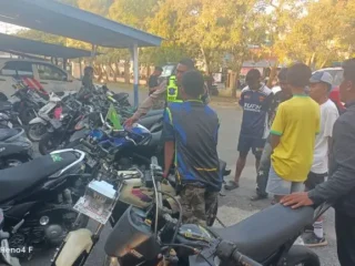 Gunakan Knalpot Brong, 13 Sepeda Motor Fans Brazil Diamankan Polres Sula